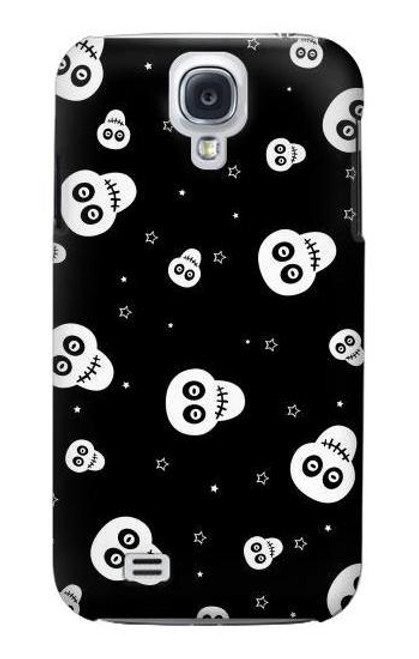 W3261 Smile Skull Halloween Pattern Hard Case and Leather Flip Case For Samsung Galaxy S4