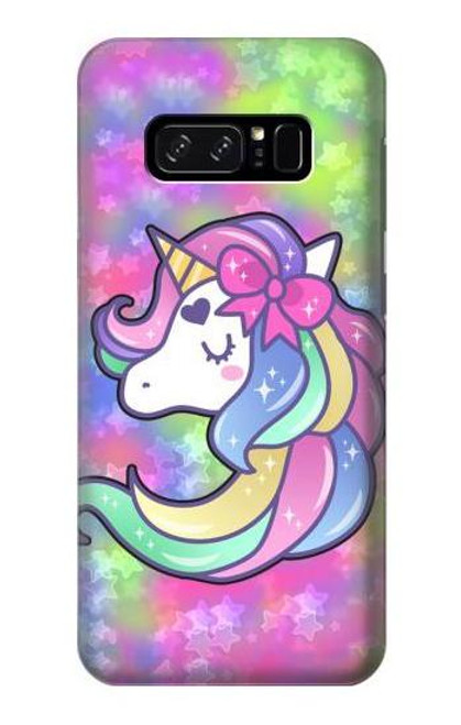 W3264 Pastel Unicorn Hard Case and Leather Flip Case For Note 8 Samsung Galaxy Note8