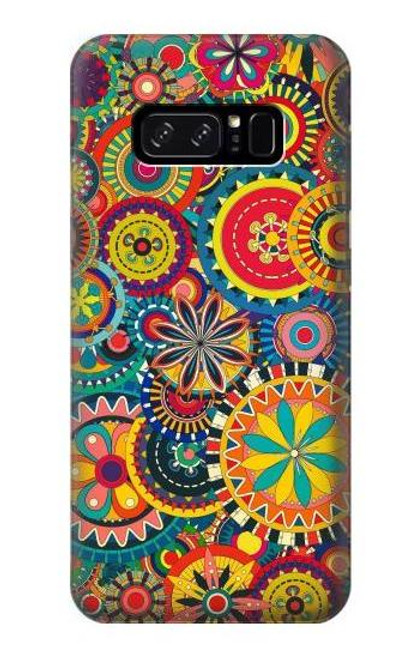 W3272 Colorful Pattern Hard Case and Leather Flip Case For Note 8 Samsung Galaxy Note8