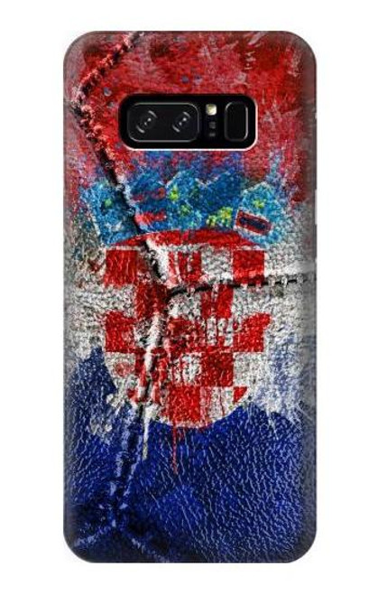 W3313 Croatia Flag Vintage Football Graphic Hard Case and Leather Flip Case For Note 8 Samsung Galaxy Note8