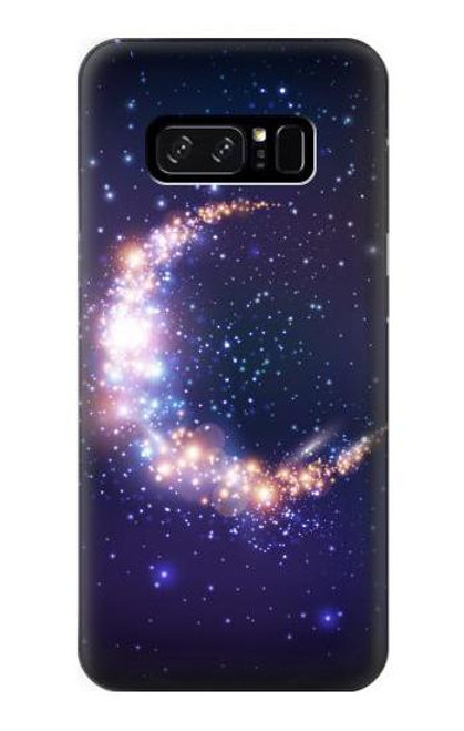 W3324 Crescent Moon Galaxy Hard Case and Leather Flip Case For Note 8 Samsung Galaxy Note8