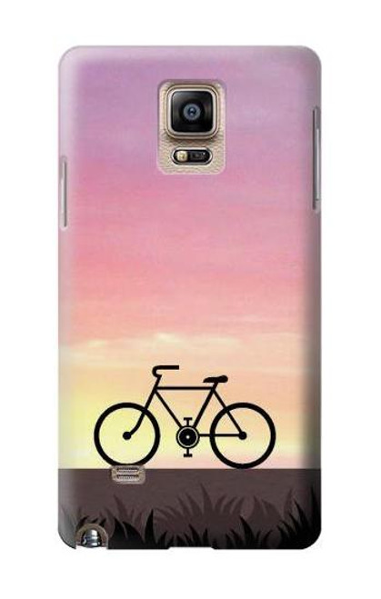 W3252 Bicycle Sunset Hard Case and Leather Flip Case For Samsung Galaxy Note 4