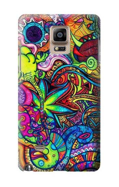 W3255 Colorful Art Pattern Hard Case and Leather Flip Case For Samsung Galaxy Note 4