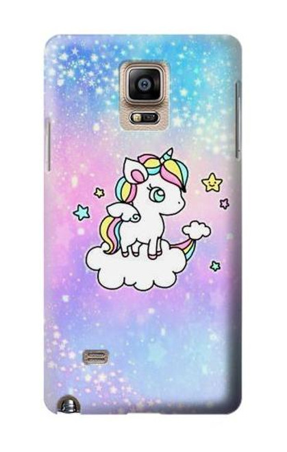 W3256 Cute Unicorn Cartoon Hard Case and Leather Flip Case For Samsung Galaxy Note 4