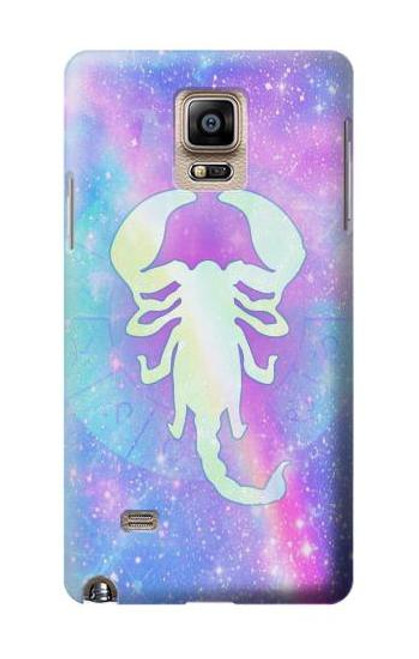 W3267 Zodiac Scorpio Hard Case and Leather Flip Case For Samsung Galaxy Note 4