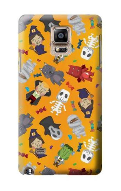 W3275 Cute Halloween Cartoon Pattern Hard Case and Leather Flip Case For Samsung Galaxy Note 4