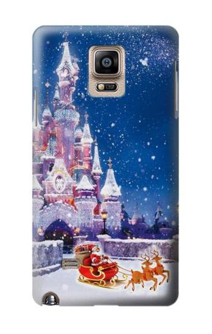 W3282 Santa Xmas Castle Hard Case and Leather Flip Case For Samsung Galaxy Note 4