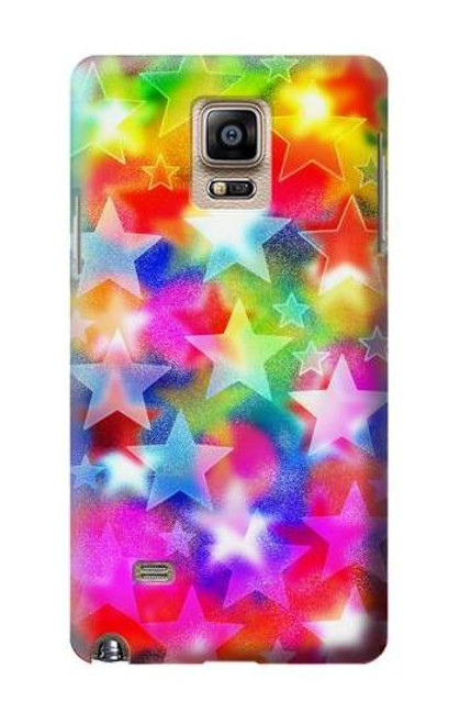 W3292 Colourful Disco Star Hard Case and Leather Flip Case For Samsung Galaxy Note 4