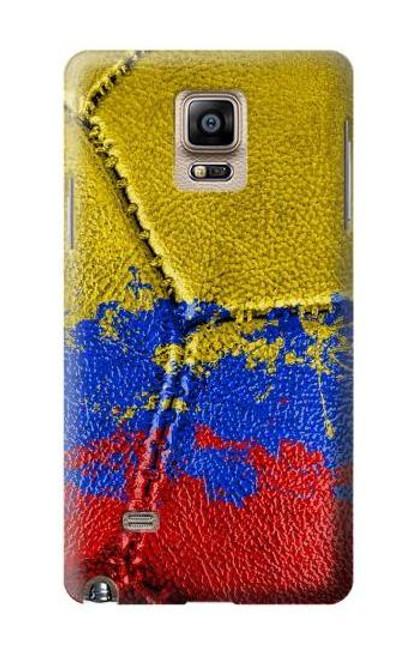 W3306 Colombia Flag Vintage Football Graphic Hard Case and Leather Flip Case For Samsung Galaxy Note 4