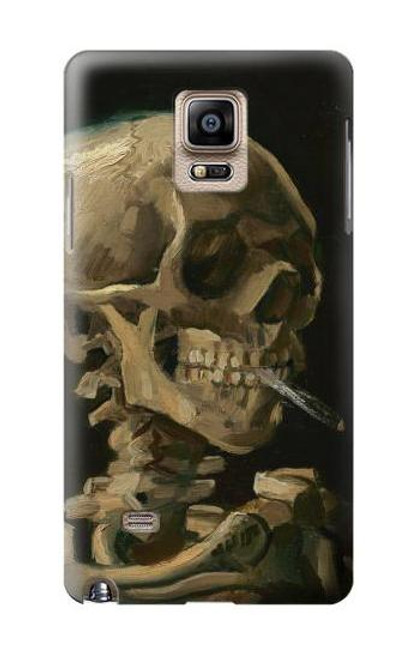 W3358 Vincent Van Gogh Skeleton Cigarette Hard Case and Leather Flip Case For Samsung Galaxy Note 4