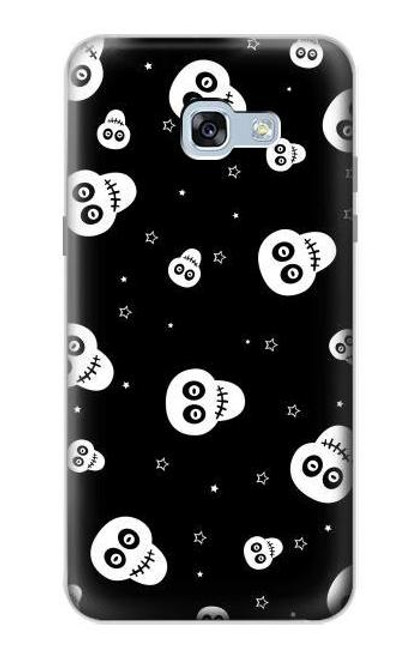 W3261 Smile Skull Halloween Pattern Hard Case and Leather Flip Case For Samsung Galaxy A5 (2017)