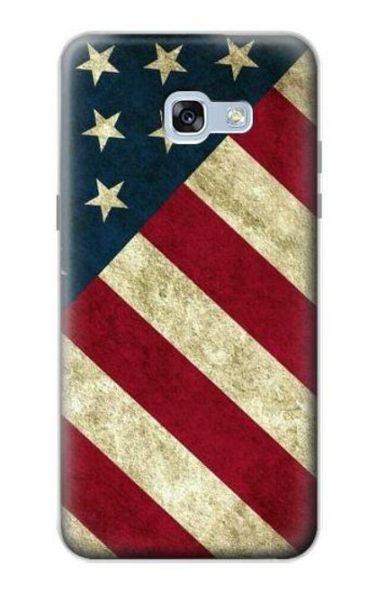 W3295 US National Flag Hard Case and Leather Flip Case For Samsung Galaxy A5 (2017)