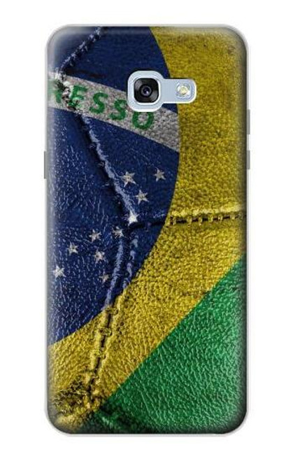 W3297 Brazil Flag Vintage Football Graphic Hard Case and Leather Flip Case For Samsung Galaxy A5 (2017)