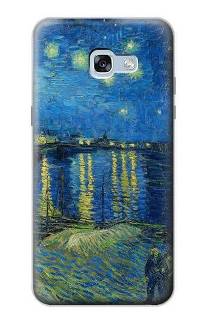 W3336 Van Gogh Starry Night Over the Rhone Hard Case and Leather Flip Case For Samsung Galaxy A5 (2017)