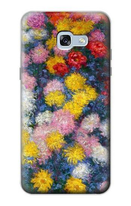 W3342 Claude Monet Chrysanthemums Hard Case and Leather Flip Case For Samsung Galaxy A5 (2017)