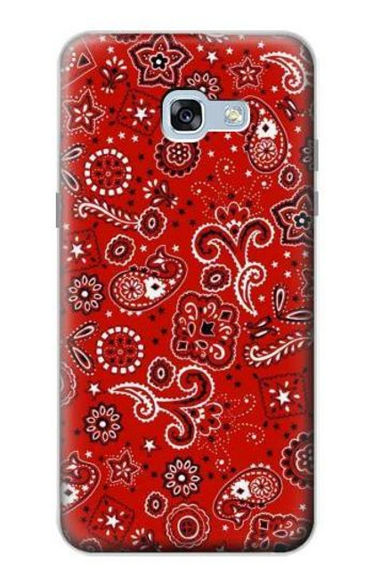 W3354 Red Classic Bandana Hard Case and Leather Flip Case For Samsung Galaxy A5 (2017)