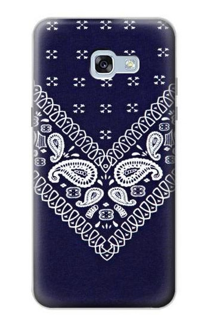 W3357 Navy Blue Bandana Pattern Hard Case and Leather Flip Case For Samsung Galaxy A5 (2017)