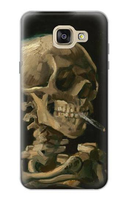 W3358 Vincent Van Gogh Skeleton Cigarette Hard Case and Leather Flip Case For Samsung Galaxy A5 (2016)