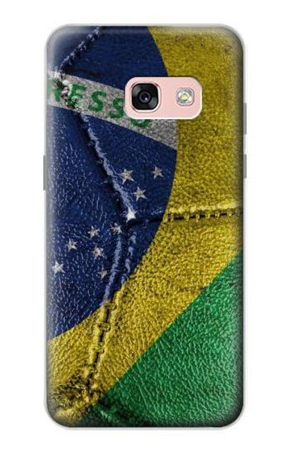 W3297 Brazil Flag Vintage Football Graphic Hard Case and Leather Flip Case For Samsung Galaxy A3 (2017)