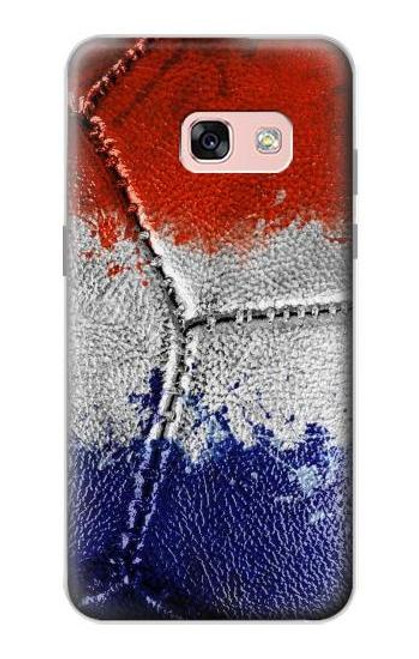 W3304 France Flag Vintage Football Graphic Hard Case and Leather Flip Case For Samsung Galaxy A3 (2017)