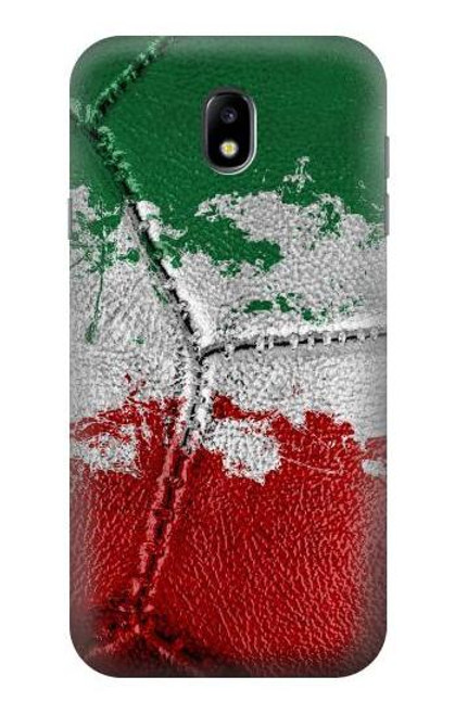W3318 Italy Flag Vintage Football Graphic Hard Case and Leather Flip Case For Samsung Galaxy J7 (2017) EU Version