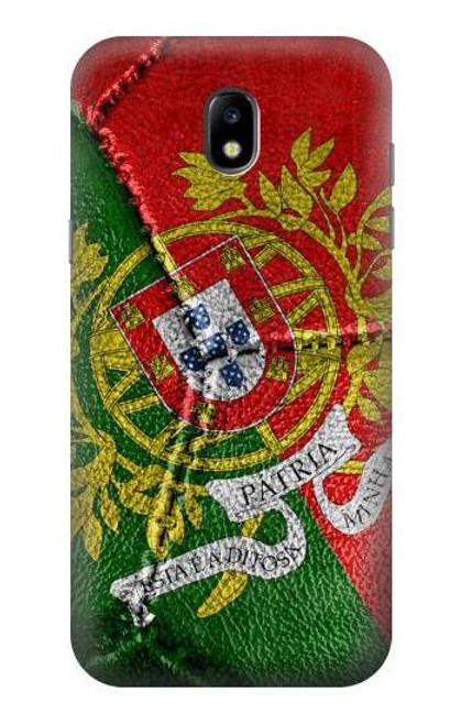 W3300 Portugal Flag Vintage Football Graphic Hard Case and Leather Flip Case For Samsung Galaxy J5 (2017) EU Version