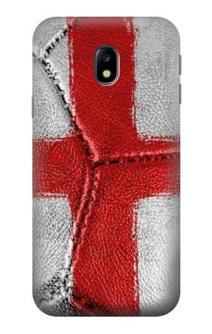 W3316 England Flag Vintage Football Graphic Hard Case and Leather Flip Case For Samsung Galaxy J3 (2017) EU Version