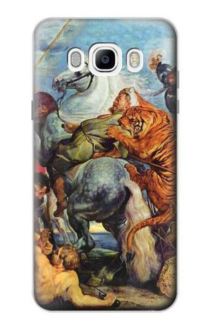 W3331 Peter Paul Rubens Tiger und Lowenjagd Hard Case and Leather Flip Case For Samsung Galaxy J7 (2016)