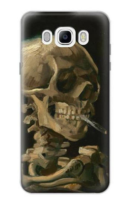 W3358 Vincent Van Gogh Skeleton Cigarette Hard Case and Leather Flip Case For Samsung Galaxy J7 (2016)