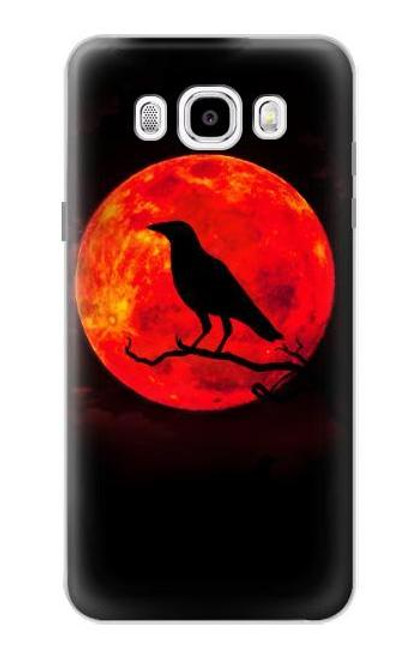 W3328 Crow Red Moon Hard Case and Leather Flip Case For Samsung Galaxy J5 (2016)