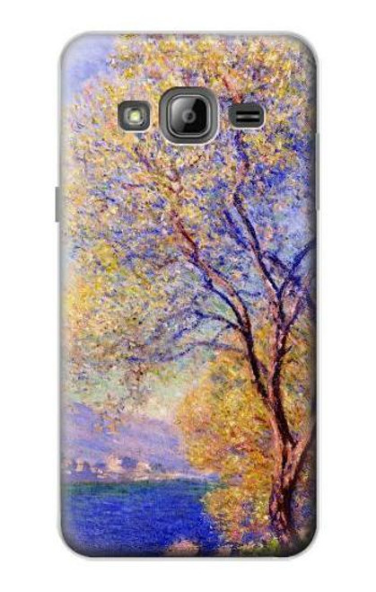 W3339 Claude Monet Antibes Seen from the Salis Gardens Hard Case and Leather Flip Case For Samsung Galaxy J3 (2016)