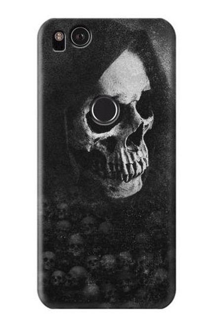 W3333 Death Skull Grim Reaper Hard Case and Leather Flip Case For Google Pixel 2