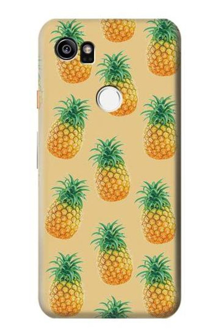 W3258 Pineapple Pattern Hard Case and Leather Flip Case For Google Pixel 2 XL