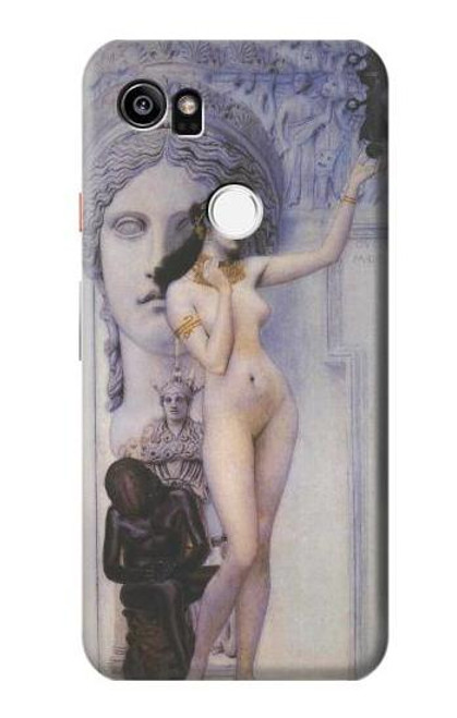 W3353 Gustav Klimt Allegory of Sculpture Hard Case and Leather Flip Case For Google Pixel 2 XL