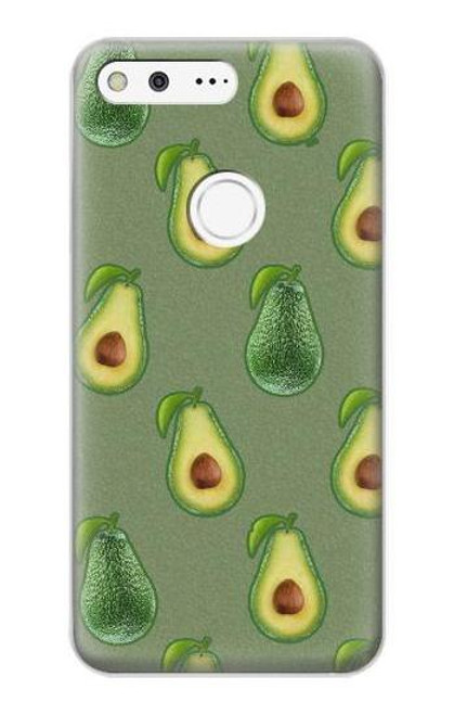 W3285 Avocado Fruit Pattern Hard Case and Leather Flip Case For Google Pixel XL