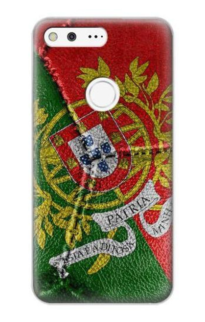 W3300 Portugal Flag Vintage Football Graphic Hard Case and Leather Flip Case For Google Pixel XL