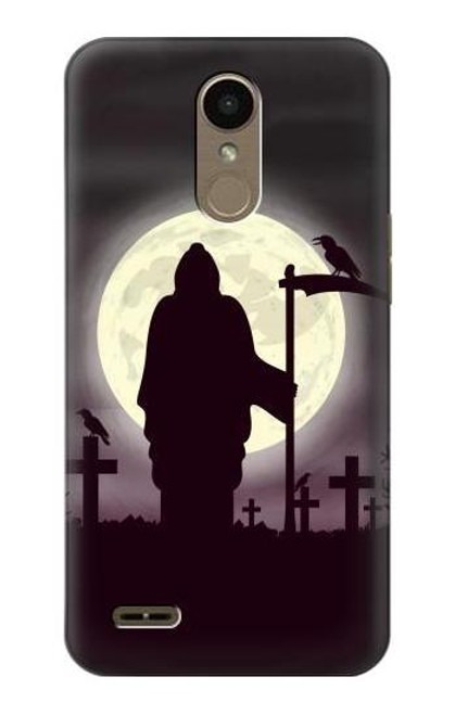 W3262 Grim Reaper Night Moon Cemetery Hard Case and Leather Flip Case For LG K10 (2018), LG K30