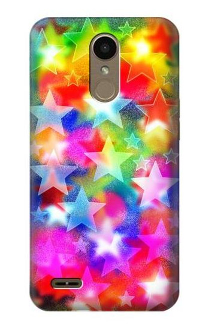 W3292 Colourful Disco Star Hard Case and Leather Flip Case For LG K10 (2018), LG K30