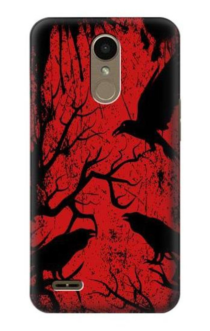 W3325 Crow Black Blood Tree Hard Case and Leather Flip Case For LG K10 (2018), LG K30