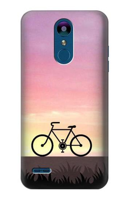 W3252 Bicycle Sunset Hard Case and Leather Flip Case For LG K8 (2018)