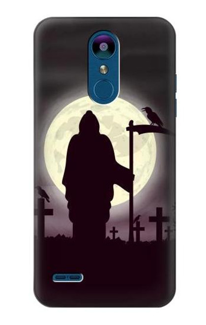 W3262 Grim Reaper Night Moon Cemetery Hard Case and Leather Flip Case For LG K8 (2018)