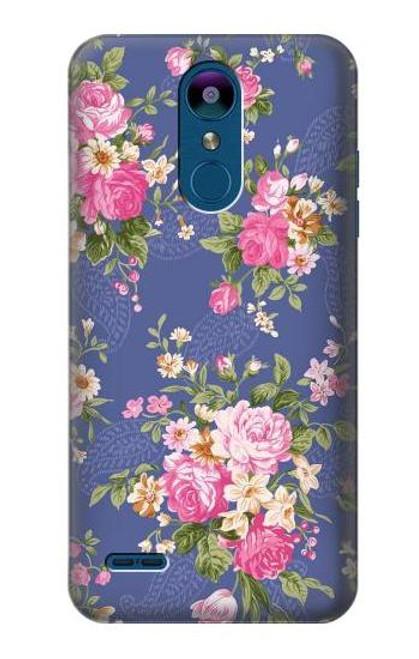 W3265 Vintage Flower Pattern Hard Case and Leather Flip Case For LG K8 (2018)