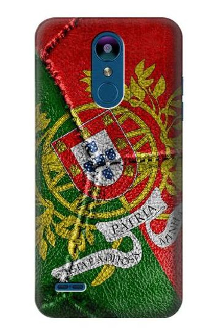 W3300 Portugal Flag Vintage Football Graphic Hard Case and Leather Flip Case For LG K8 (2018)