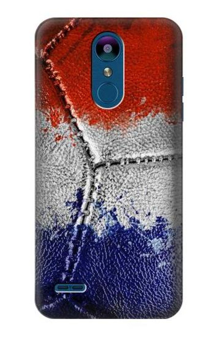 W3304 France Flag Vintage Football Graphic Hard Case and Leather Flip Case For LG K8 (2018)