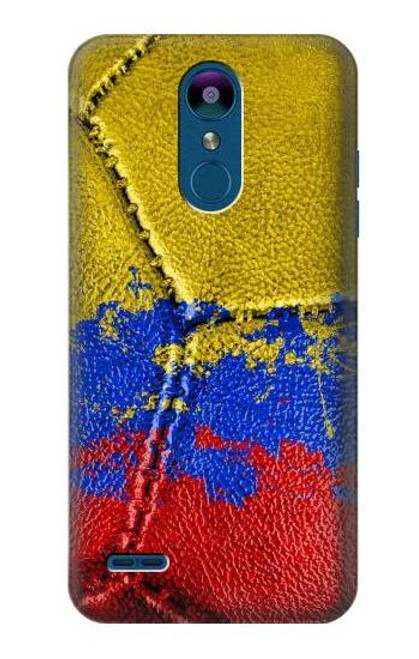 W3306 Colombia Flag Vintage Football Graphic Hard Case and Leather Flip Case For LG K8 (2018)