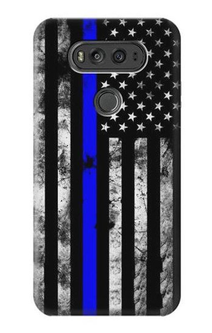 W3244 Thin Blue Line USA Hard Case and Leather Flip Case For LG V20