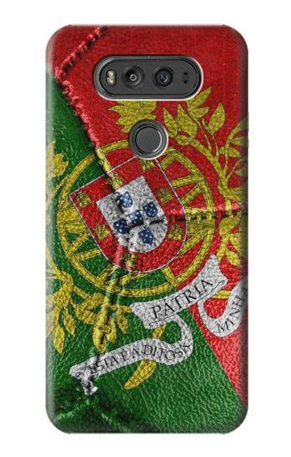 W3300 Portugal Flag Vintage Football Graphic Hard Case and Leather Flip Case For LG V20