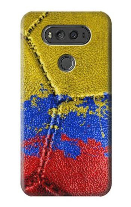 W3306 Colombia Flag Vintage Football Graphic Hard Case and Leather Flip Case For LG V20