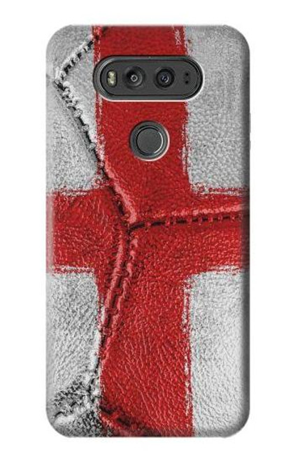 W3316 England Flag Vintage Football Graphic Hard Case and Leather Flip Case For LG V20