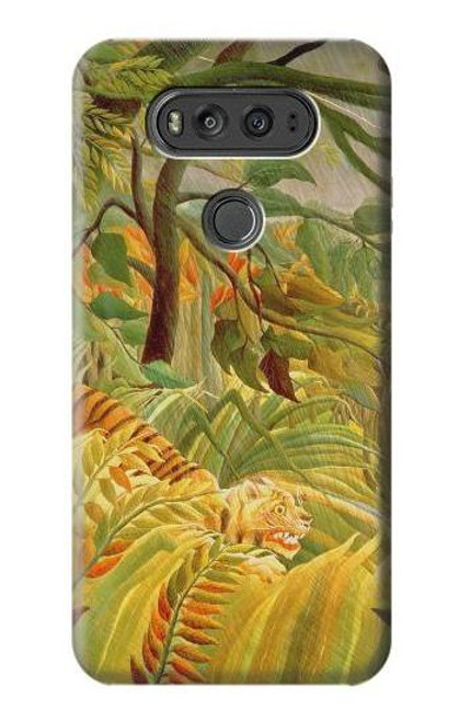 W3344 Henri Rousseau Tiger in a Tropical Storm Hard Case and Leather Flip Case For LG V20